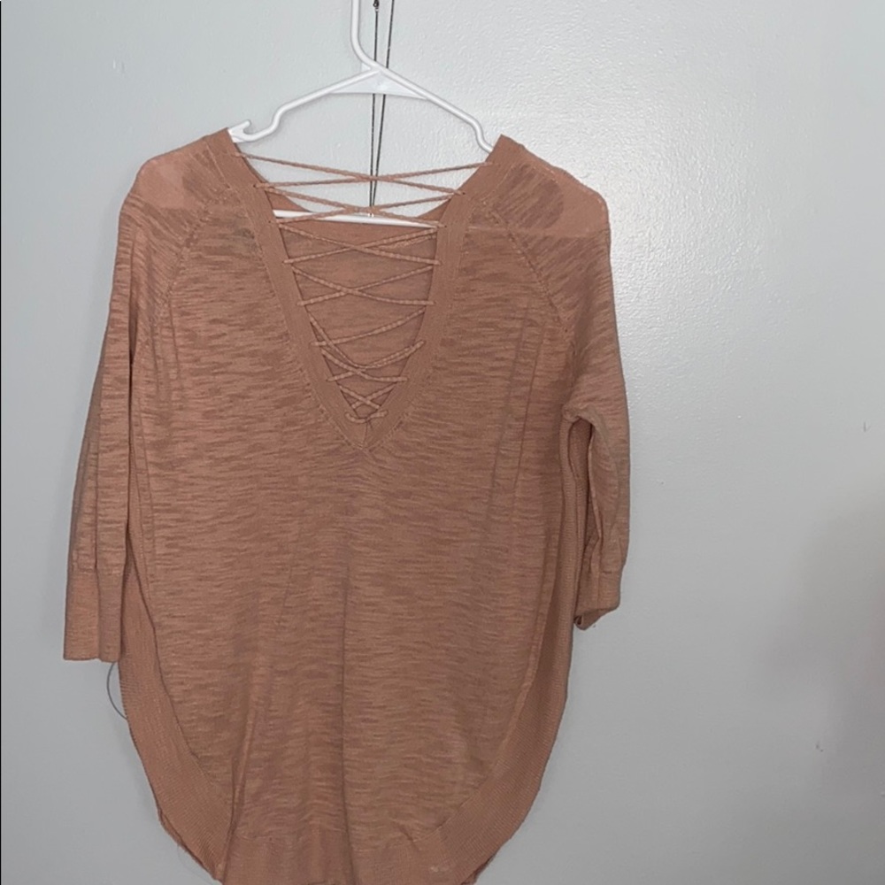 Express open back shirt